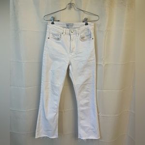 Zara white cropped flare jeans - size 6